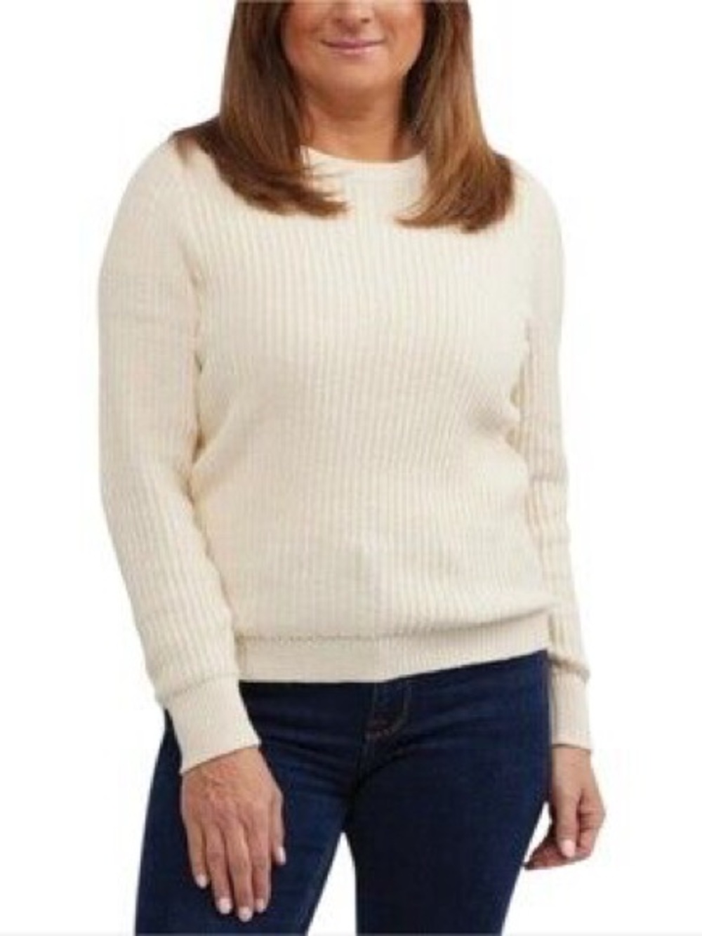 FRANK. By Frank And Oat | Classic Ribbed Crewneck Sweater - Cream